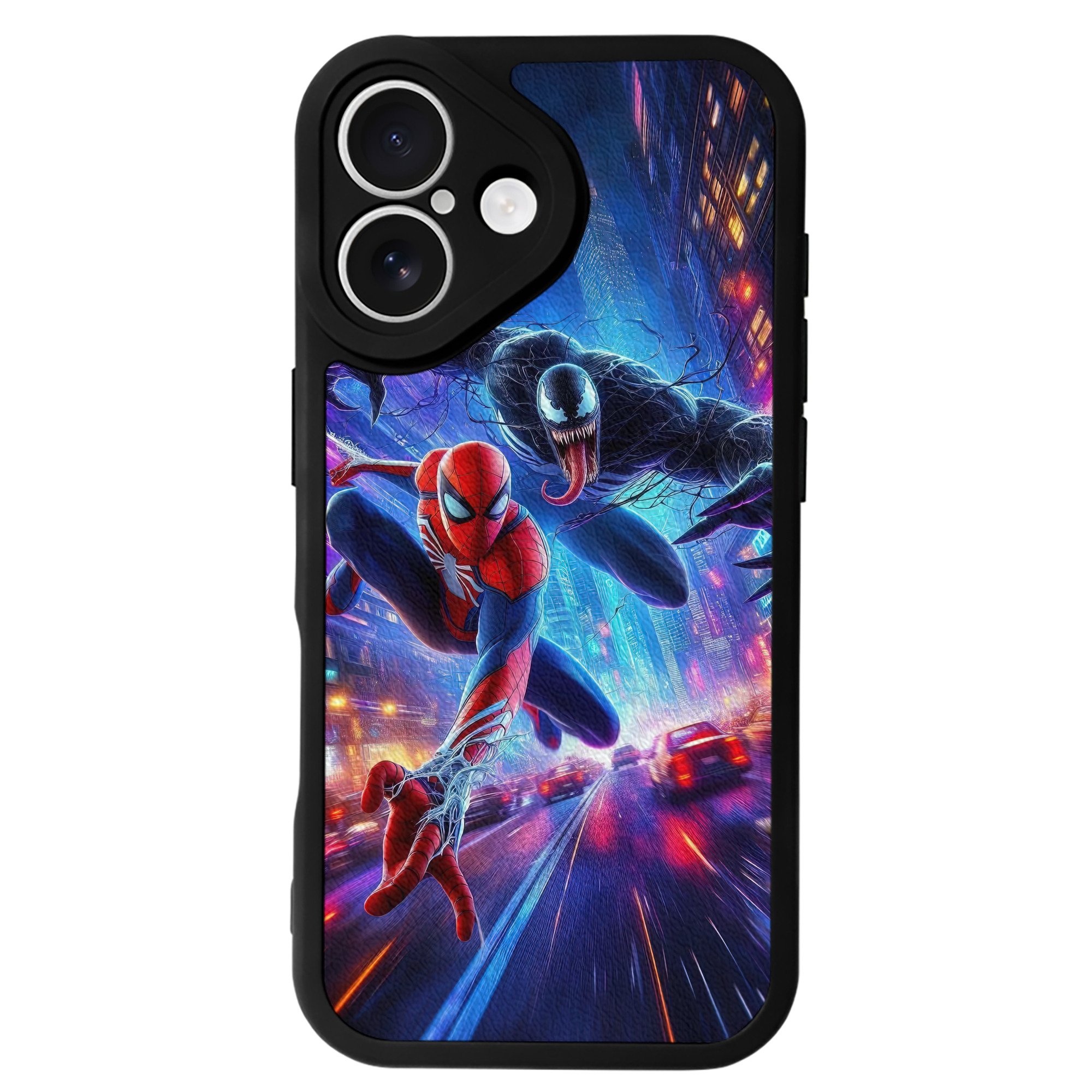 Spider Man スパイダーマン 【iPhone 16シリーズ対応】シリコンスマホケース（レザー調） 材質：シリコン